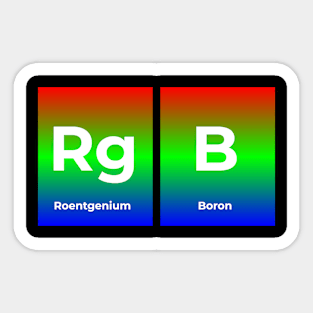 RGB Chemistry Periodic Table Science Sticker